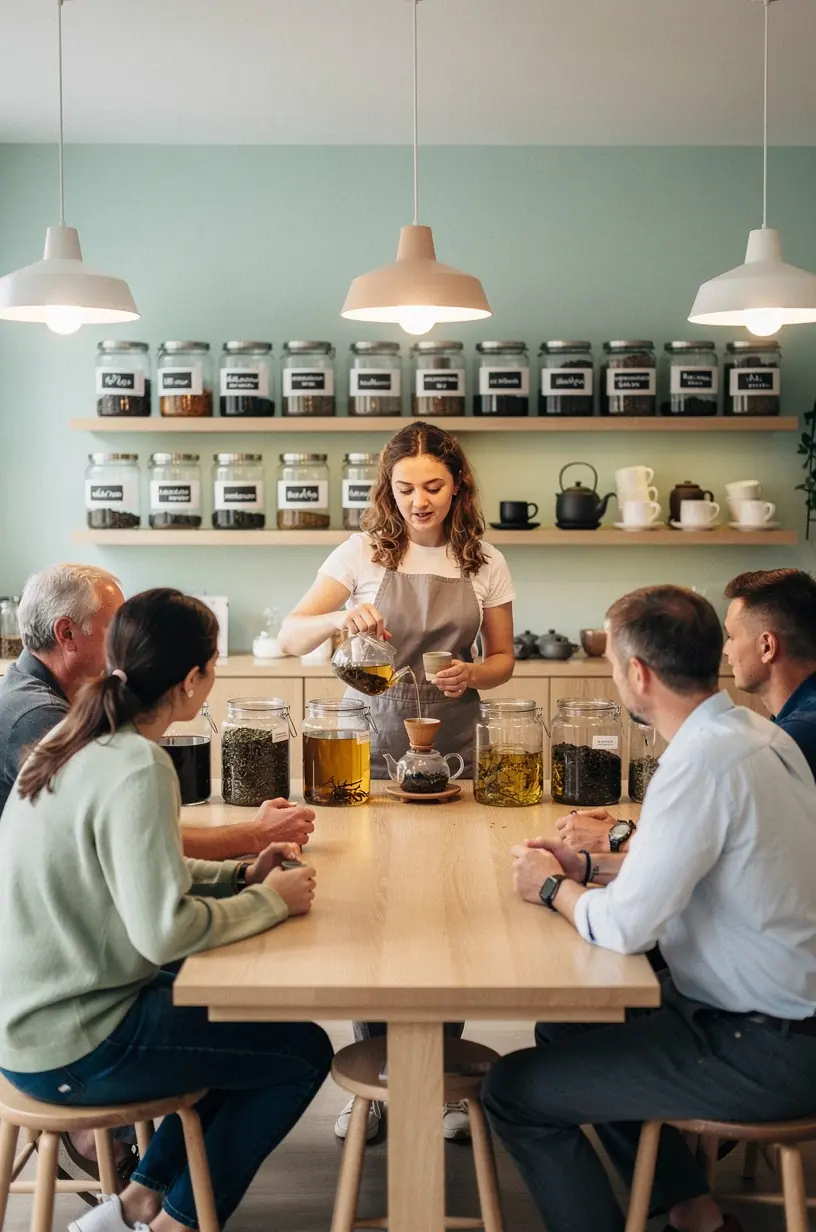 Artimas arbatos užpylimo momentas, parodantis natūralią hidrataciją ir gaivą.
