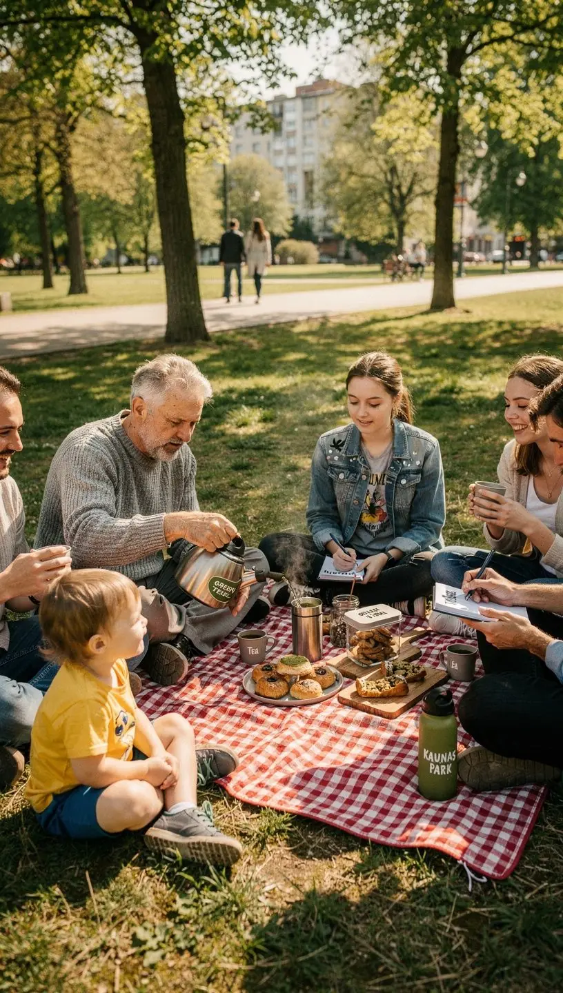 Šilta arbatos puodelio garų išsiskyrimo scena, simbolizuojanti malonų šilumos pojūtį.